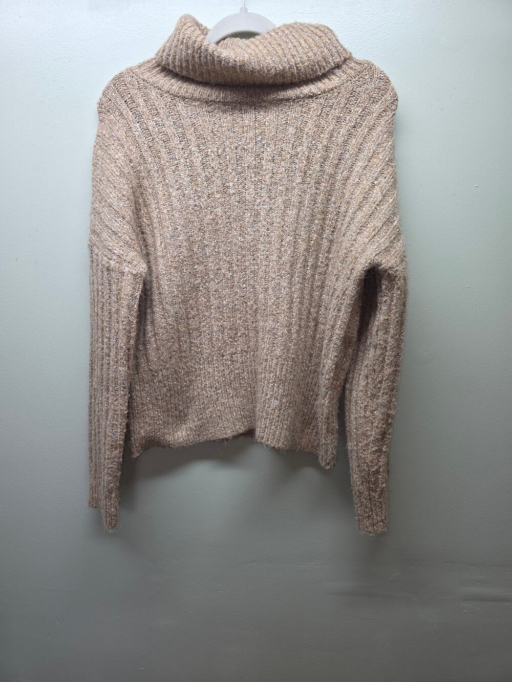 William Rast Marled Rib Knit Cowl Neck Sweater Women's SZ S